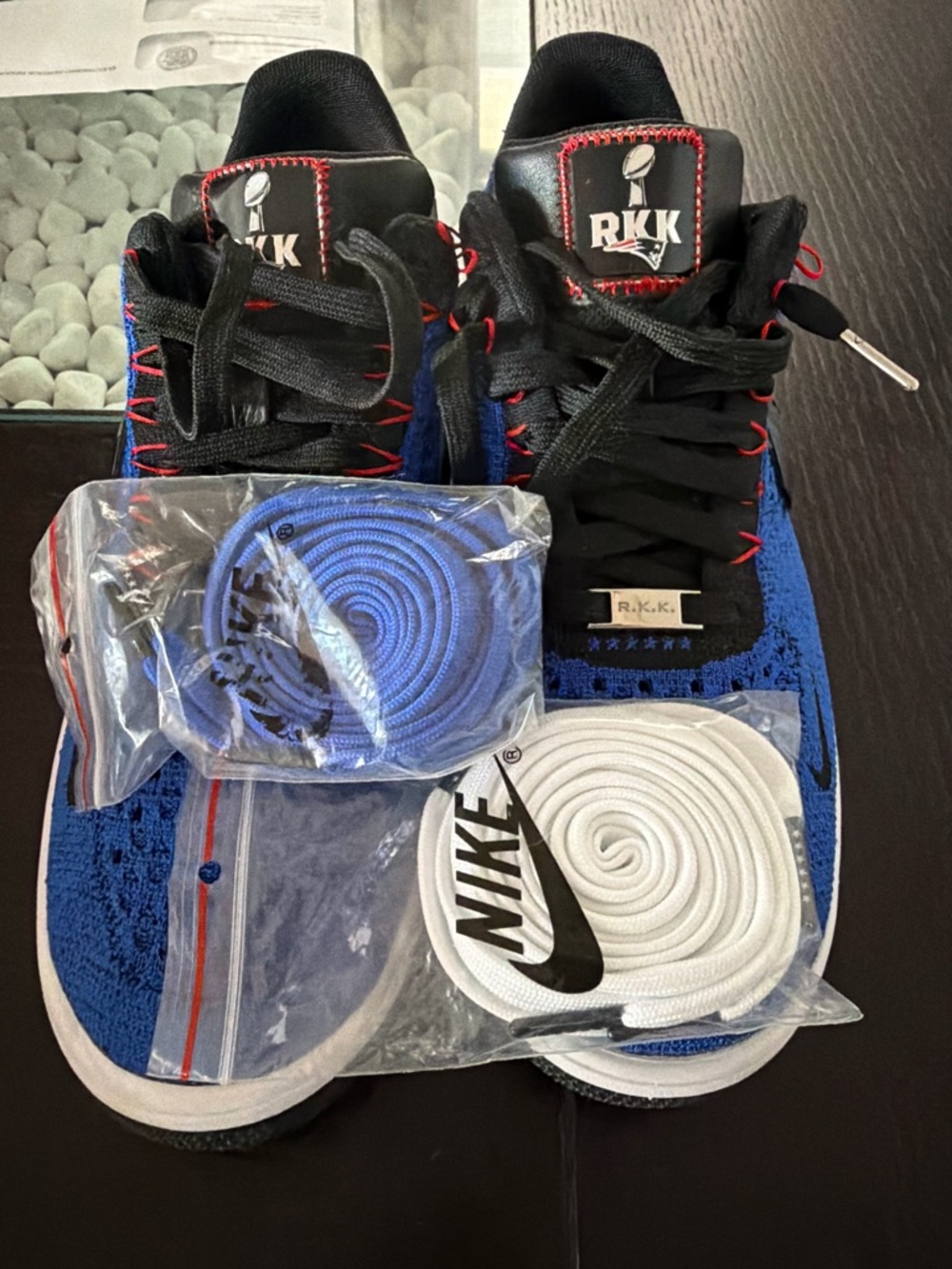 Nike Men Sneakers Blue Black Red Accents